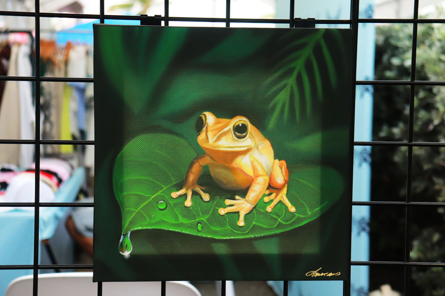 De aquí como el COQUÍ - Pintura del coquí de Puerto Rico