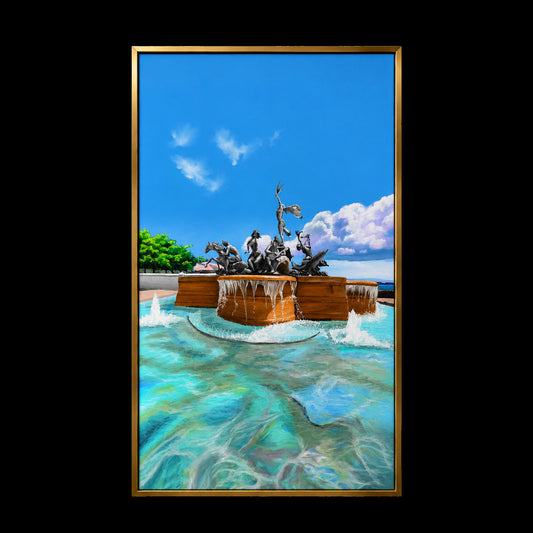 Fuente Mis Raíces - Pintura de emblemática fuente en el Paseo de la Princesa