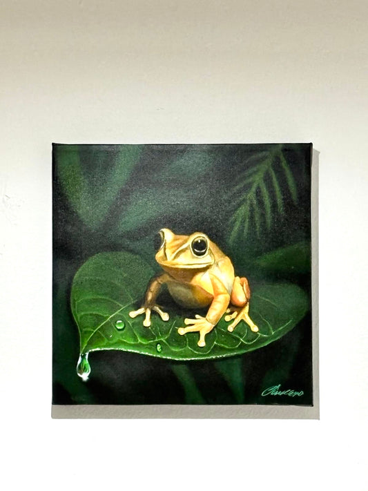 De aquí como el COQUÍ - Pintura del coquí de Puerto Rico | Juan Laureano Arte