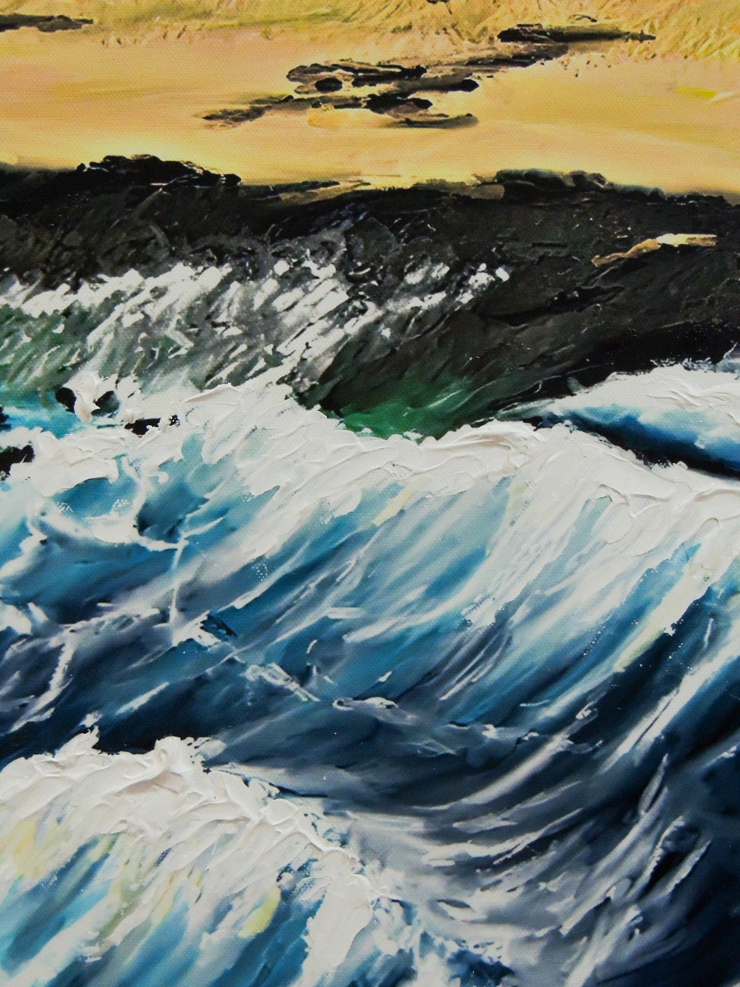 La Perla – Pintura colorida de comunidad La Perla en San Juan | Juan Laureano Arte