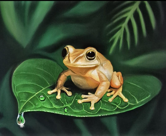 De aquí como el COQUÍ - Pintura del coquí de Puerto Rico | Juan Laureano Arte