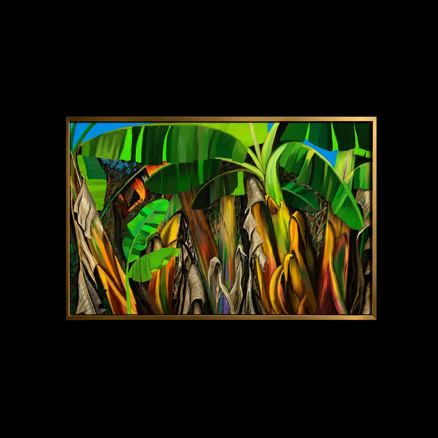 Platanal - Obra de arte caribeño en lienzo