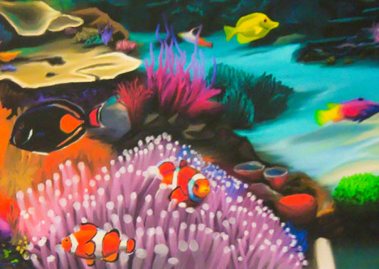 Underwater - Obra inspirada en la vida submarina de Culebrita | Juan Laureano Arte