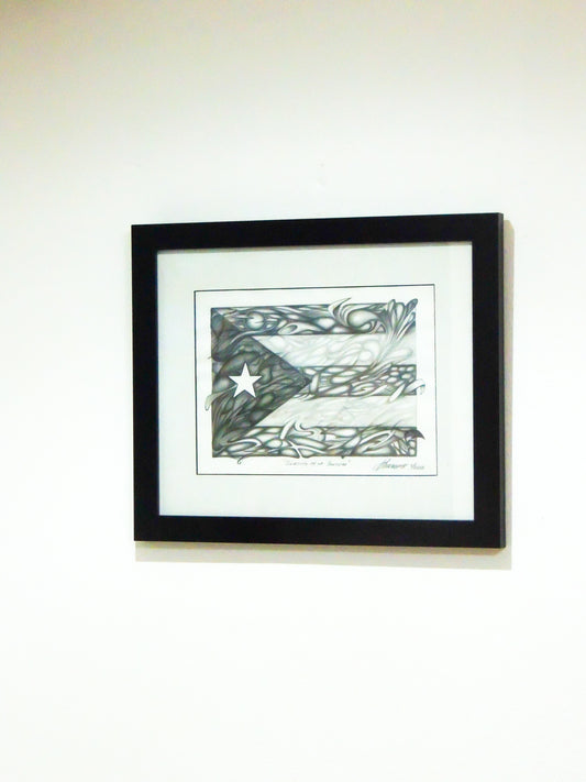 Enredos de mi Bandera - Obra sobre la bandera de Puerto Rico | Juan Laureano Arte